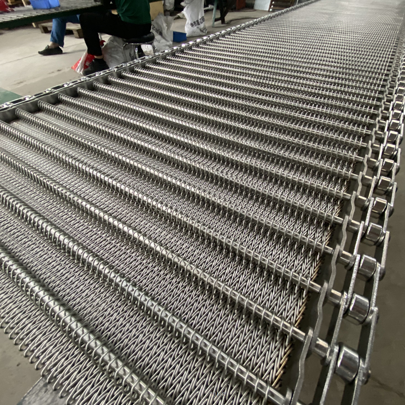 Produk bahan keluli menormalkan tali pinggang mesh relau